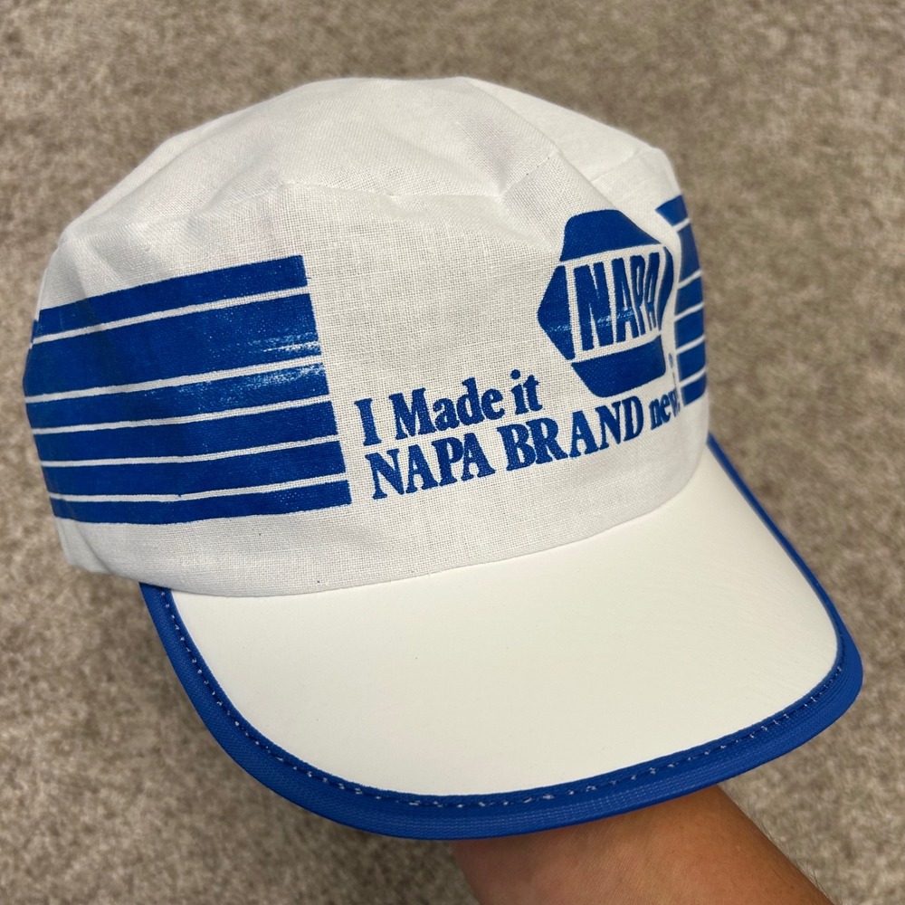 Vintage NAPA Auto Parts "I Made It NAPA Brand New" Painter Cap Hat Snapback